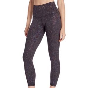 NWT Wildfox Black Colorful Confetti Glitter Cropped Legging